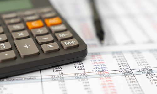 Ledger and financial records used for bookkeeping